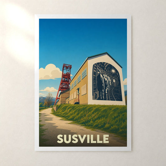 Affiche Susville – sans cadre, accrochée au mur