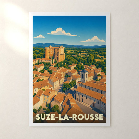 Affiche Suze-la-Rousse – sans cadre, accrochée au mur