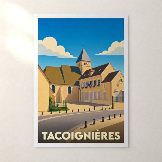 Affiche Tacoignières – sans cadre, accrochée au mur