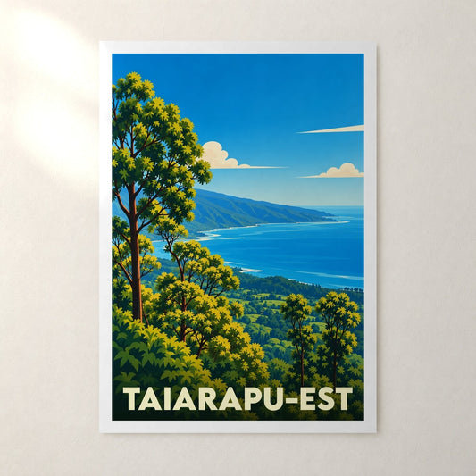 Affiche Taiarapu-Est – sans cadre, accrochée au mur