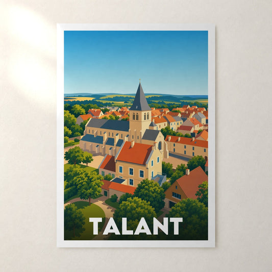 Affiche Talant – sans cadre, accrochée au mur