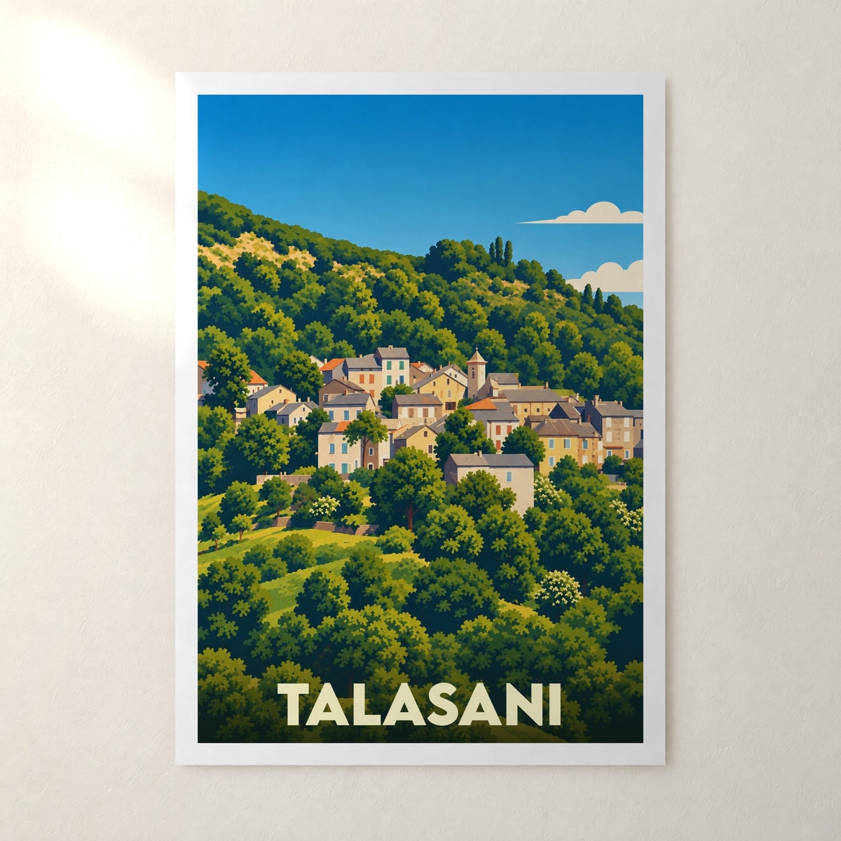 Affiche Talasani – sans cadre, accrochée au mur