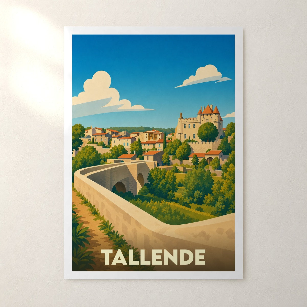 Affiche Tallende – sans cadre, accrochée au mur