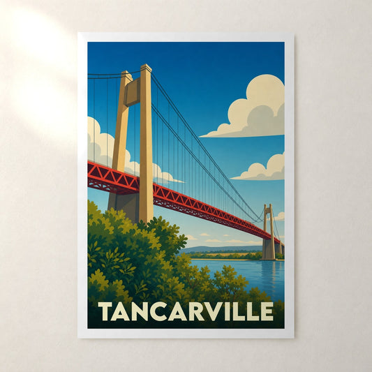 Affiche Tancarville – sans cadre, accrochée au mur