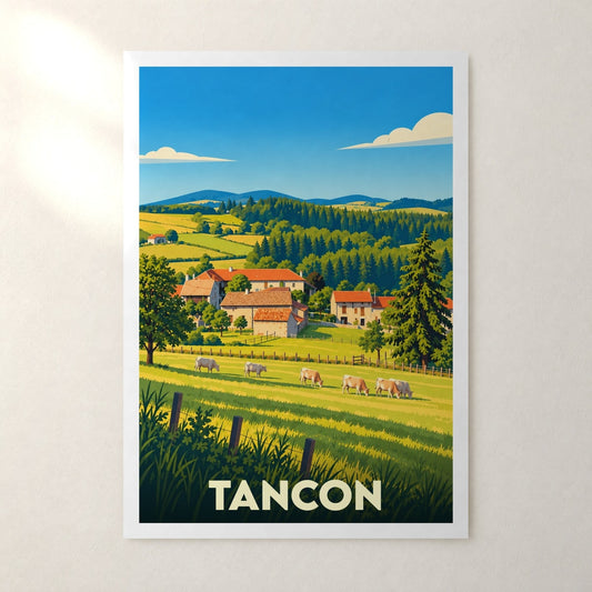 Affiche Tancon – sans cadre, accrochée au mur