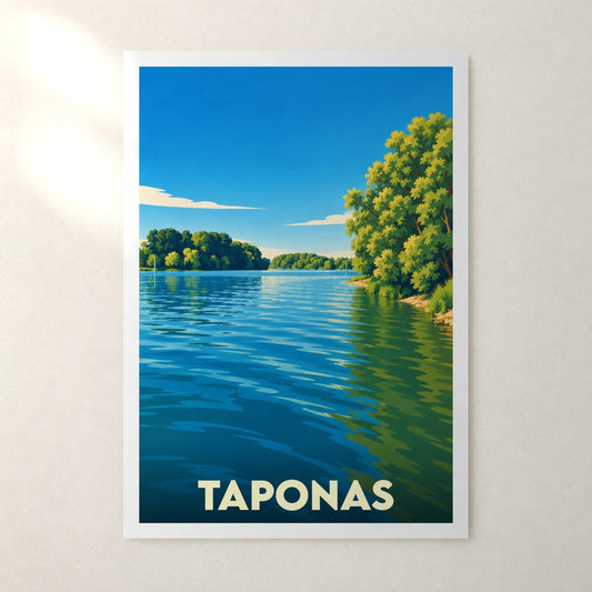 Affiche Taponas – sans cadre, accrochée au mur
