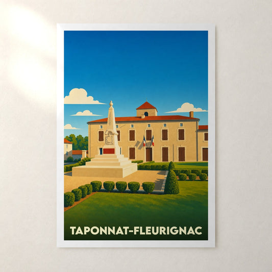 Affiche Taponnat-Fleurignac – sans cadre, accrochée au mur
