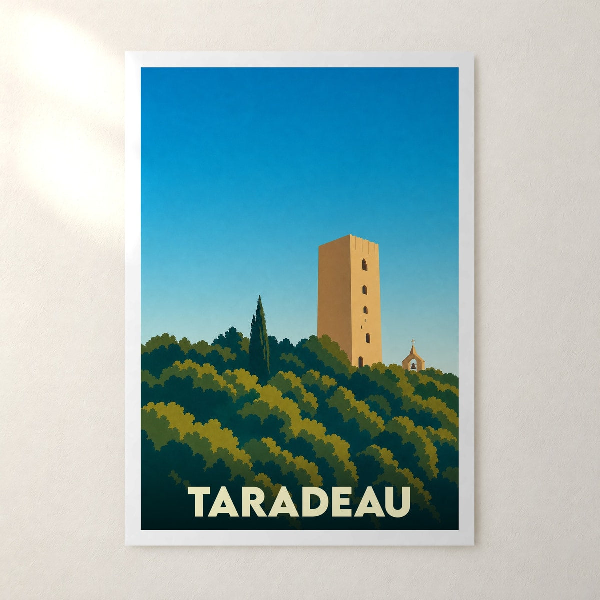 Affiche Taradeau – sans cadre, accrochée au mur