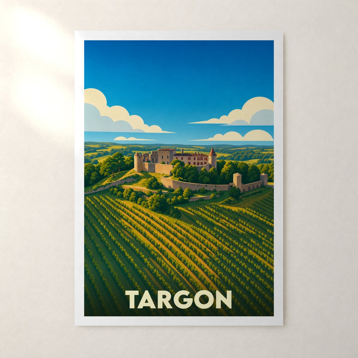 Affiche Targon – sans cadre, accrochée au mur