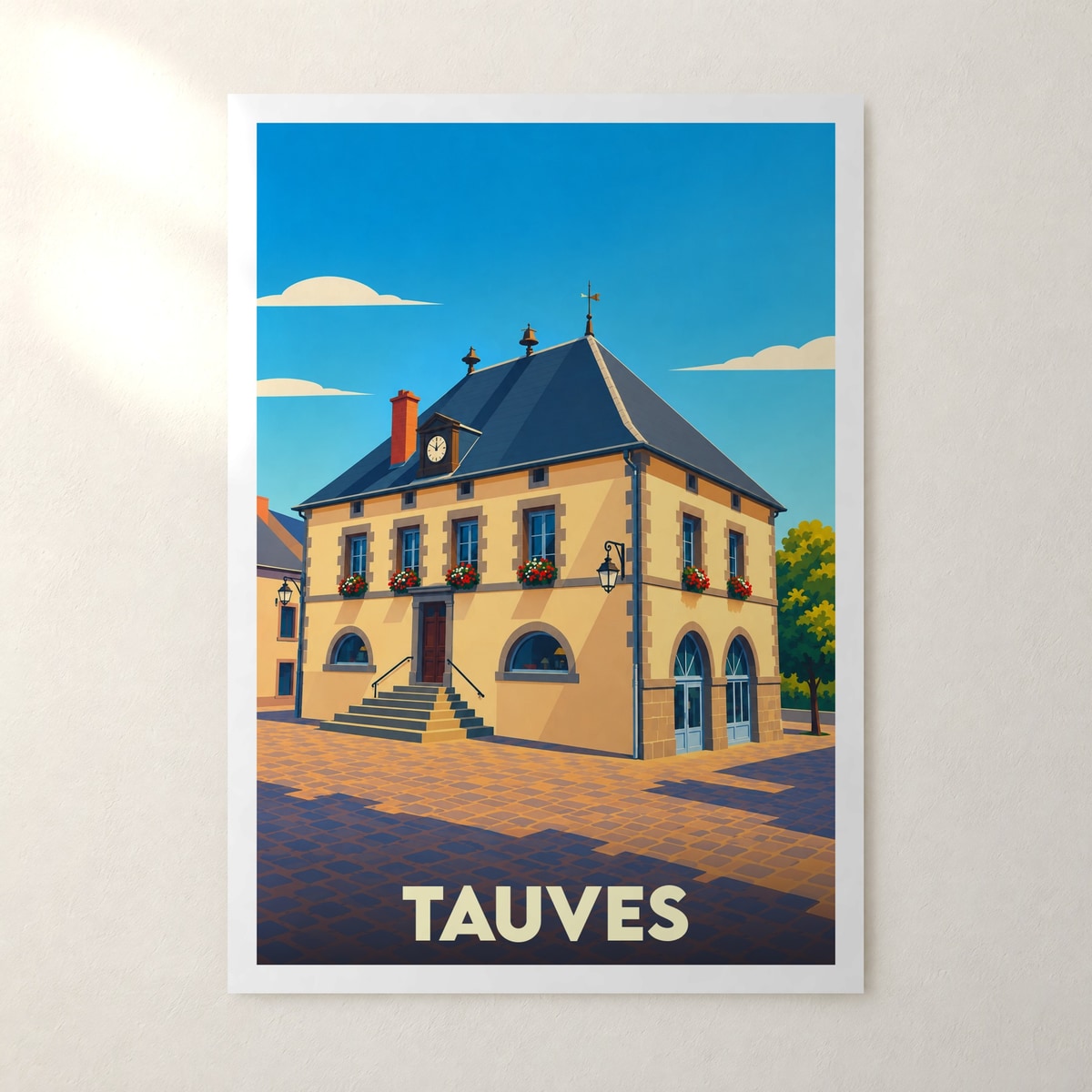 Affiche Tauves – sans cadre, accrochée au mur