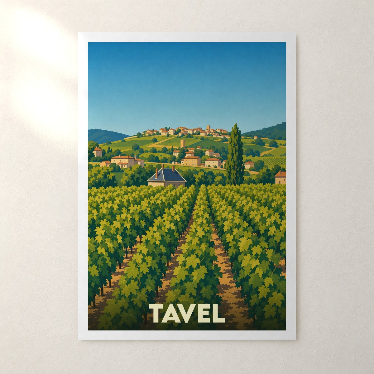 Affiche Tavel – sans cadre, accrochée au mur