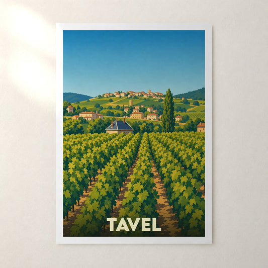 Affiche Tavel – sans cadre, accrochée au mur