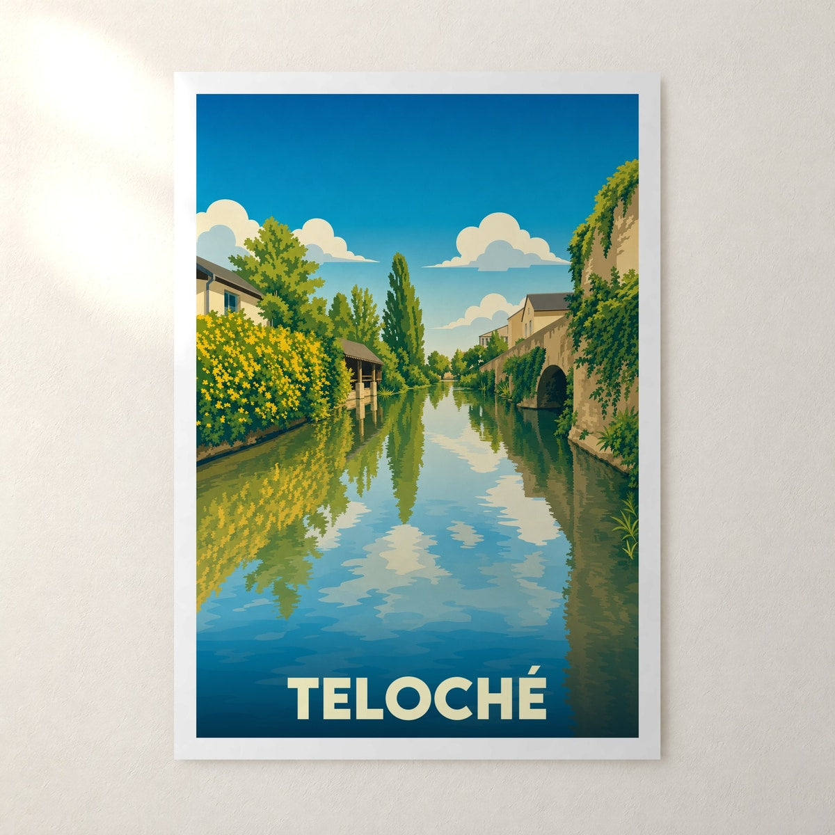 Affiche Teloché – sans cadre, accrochée au mur