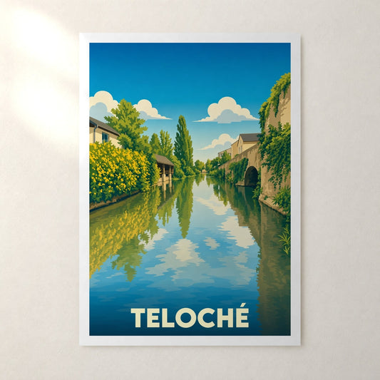 Affiche Teloché – sans cadre, accrochée au mur
