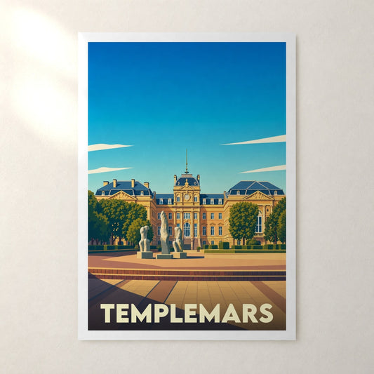 Affiche Templemars – sans cadre, accrochée au mur