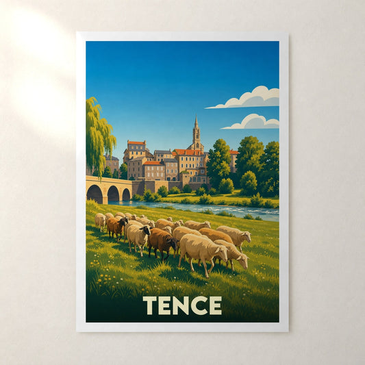 Affiche Tence – sans cadre, accrochée au mur