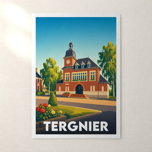 Affiche Tergnier – sans cadre, accrochée au mur