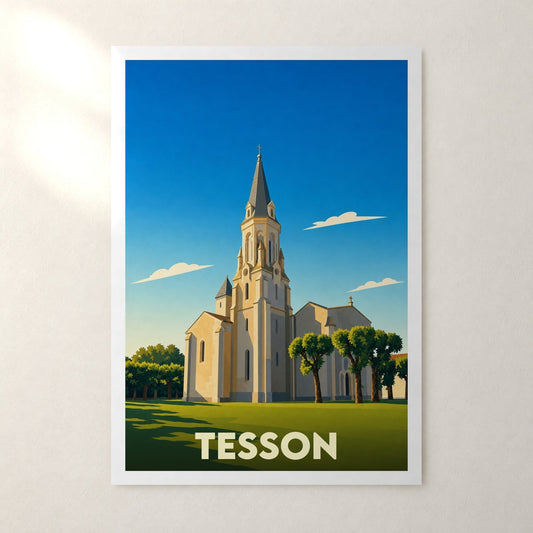 Affiche Tesson – sans cadre, accrochée au mur