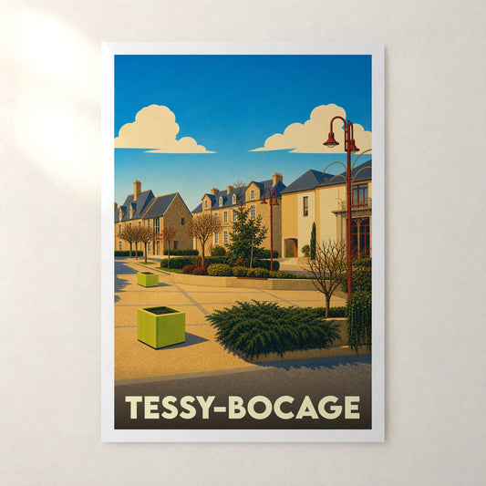 Affiche Tessy-Bocage – sans cadre, accrochée au mur