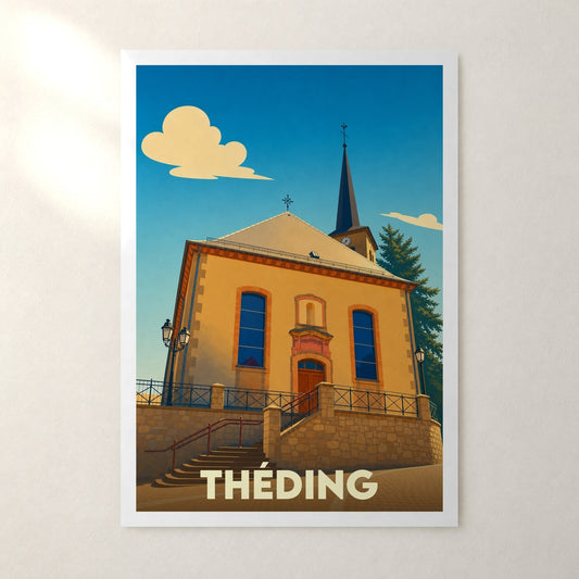 Affiche Théding – sans cadre, accrochée au mur