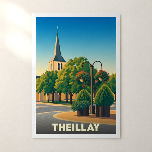 Affiche Theillay – sans cadre, accrochée au mur