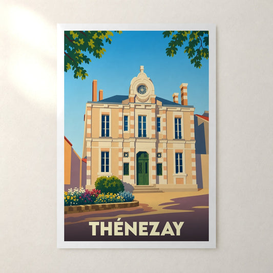 Affiche Thénezay – sans cadre, accrochée au mur