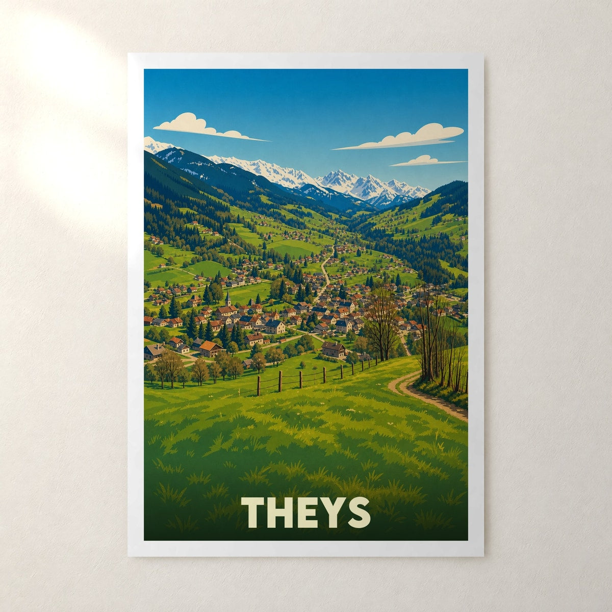 Affiche Theys – sans cadre, accrochée au mur