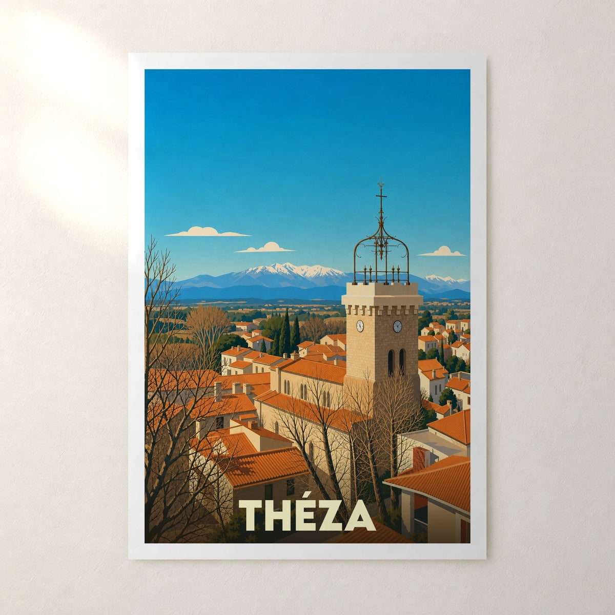 Affiche Théza – sans cadre, accrochée au mur