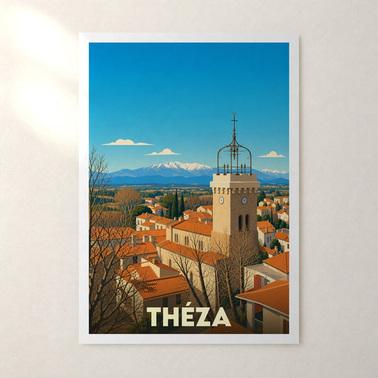 Affiche Théza – sans cadre, accrochée au mur