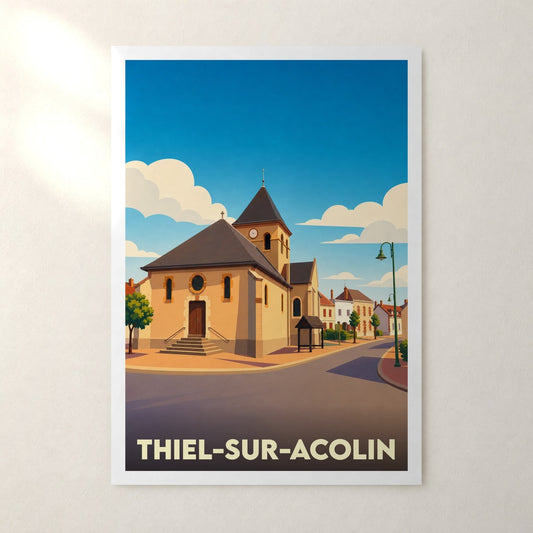 Affiche Thiel-sur-Acolin – sans cadre, accrochée au mur