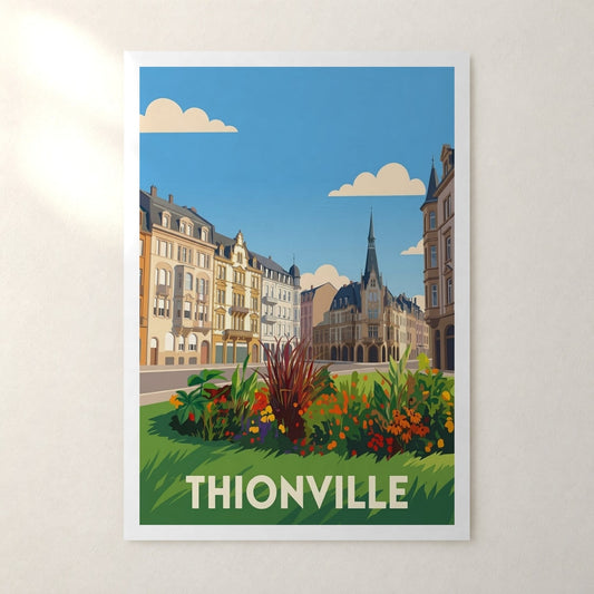 Affiche Thionville – sans cadre, accrochée au mur