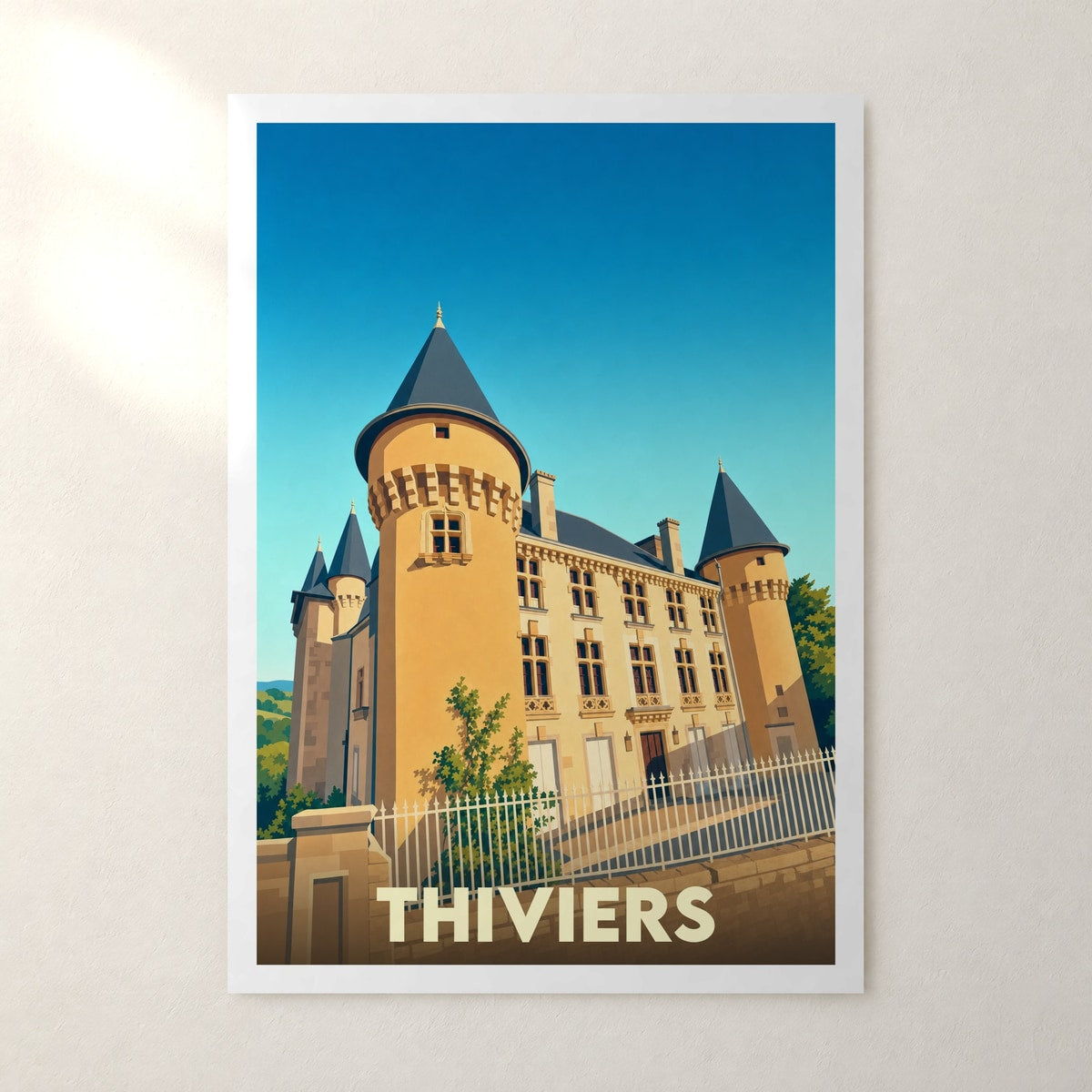 Affiche Thiviers – sans cadre, accrochée au mur