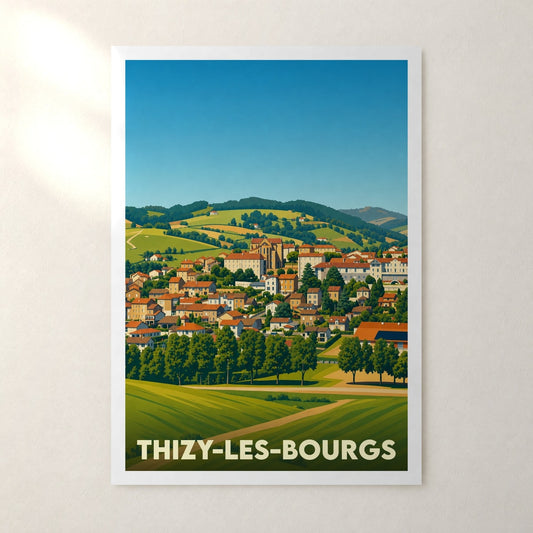 Affiche Thizy-les-Bourgs – sans cadre, accrochée au mur