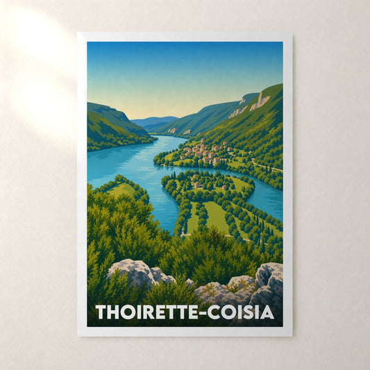 Affiche Thoirette-Coisia – sans cadre, accrochée au mur