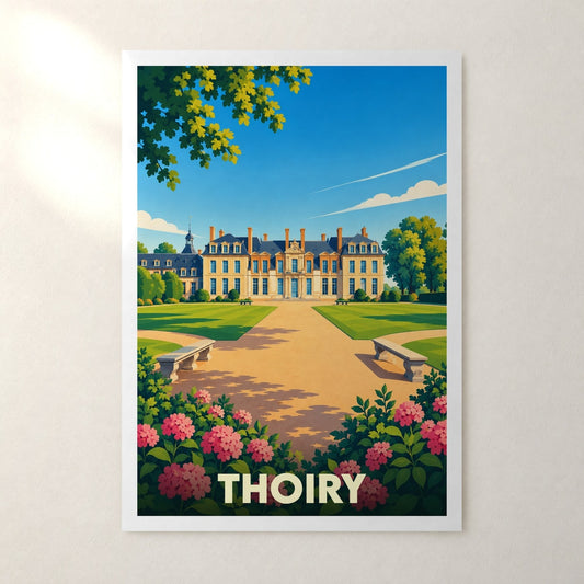 Affiche Thoiry (Yvelines) – sans cadre, accrochée au mur