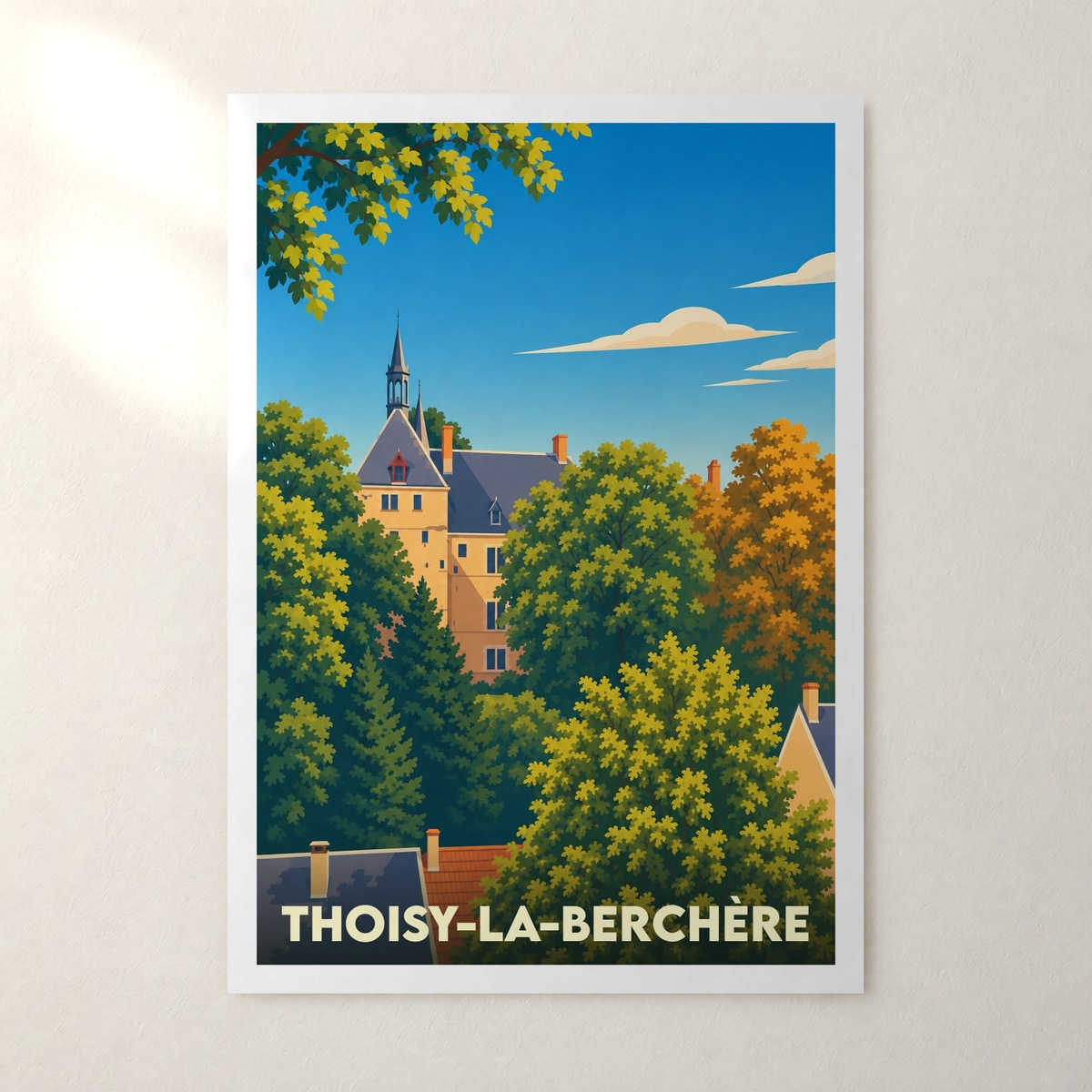 Affiche Thoisy-la-Berchère – sans cadre, accrochée au mur
