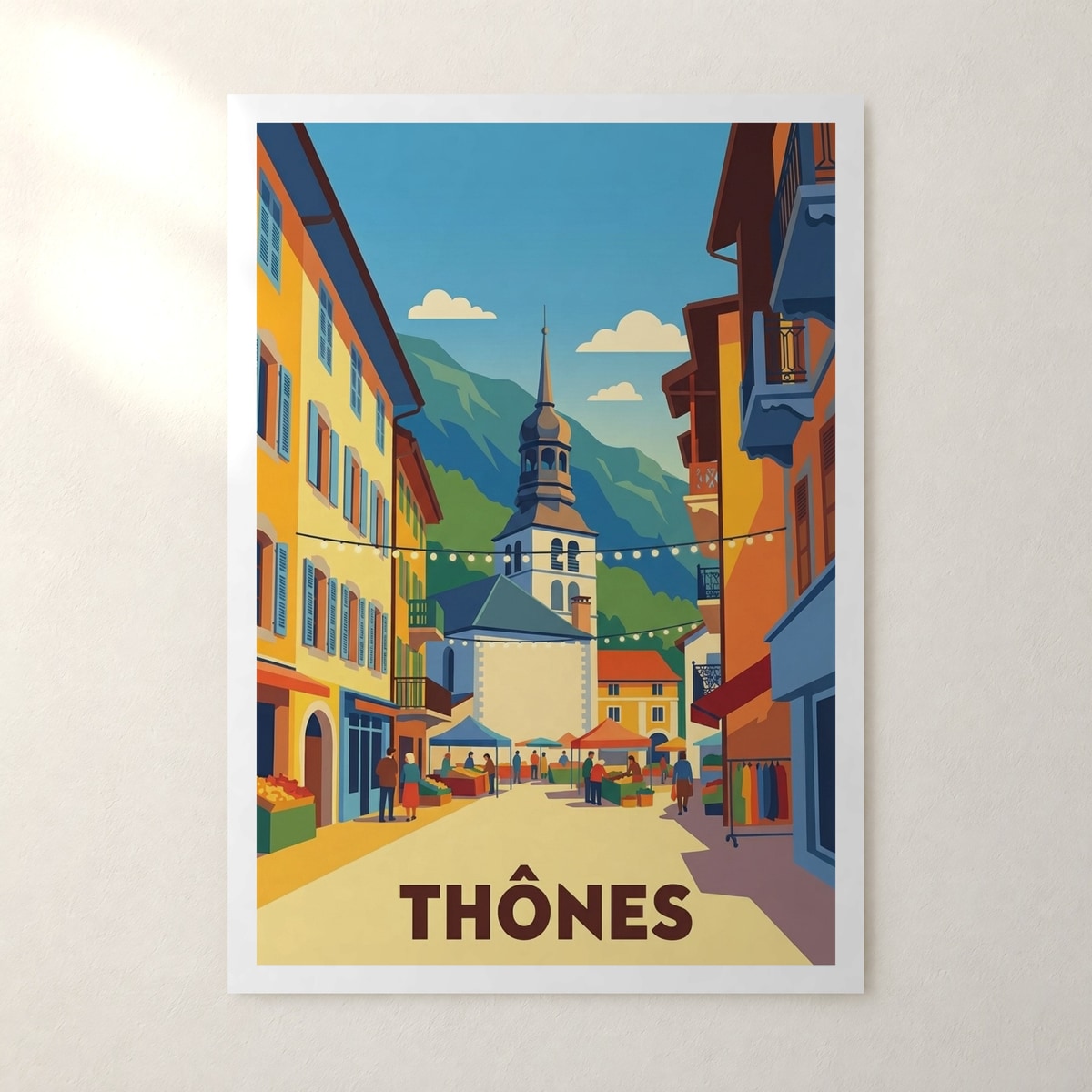 Affiche Thônes – sans cadre, accrochée au mur