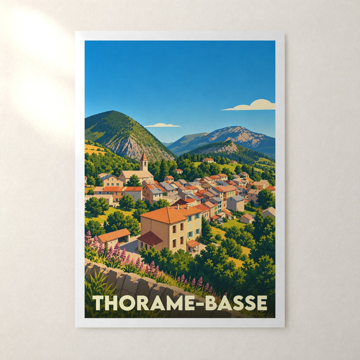 Affiche Thorame-Basse – sans cadre, accrochée au mur