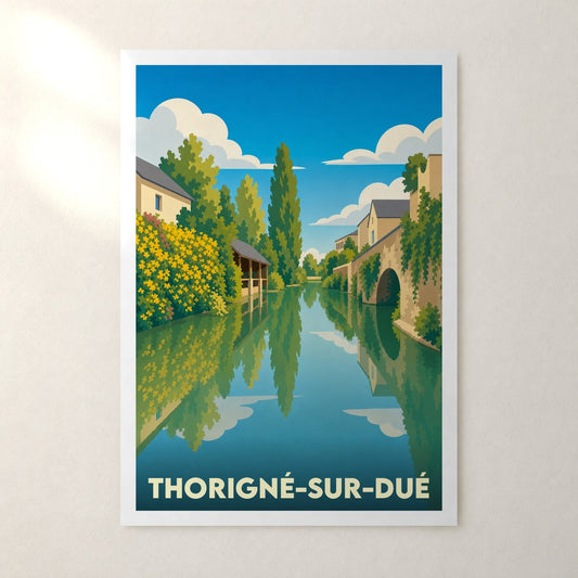 Affiche Thorigné-sur-Dué – sans cadre, accrochée au mur