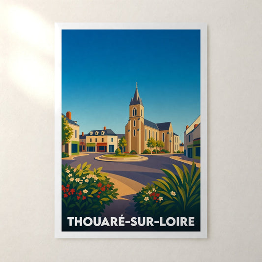 Affiche Thouaré-sur-Loire – sans cadre, accrochée au mur