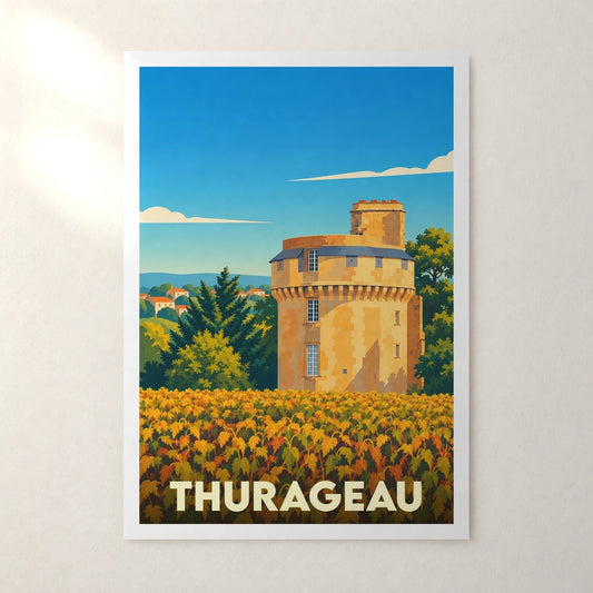 Affiche Thurageau – sans cadre, accrochée au mur