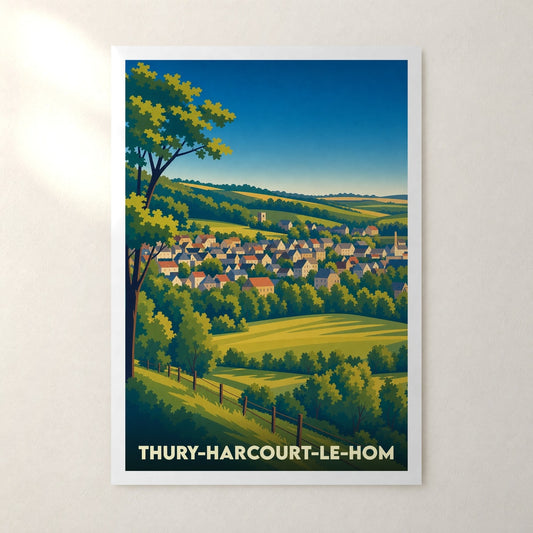 Affiche Thury-Harcourt-le-Hom – sans cadre, accrochée au mur