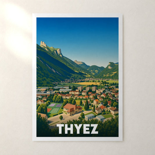 Affiche Thyez – sans cadre, accrochée au mur