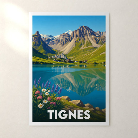 Affiche Tignes – sans cadre, accrochée au mur