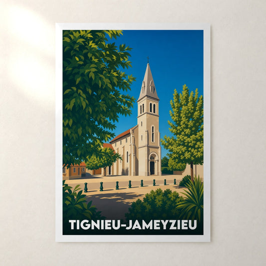 Affiche Tignieu-Jameyzieu – sans cadre, accrochée au mur
