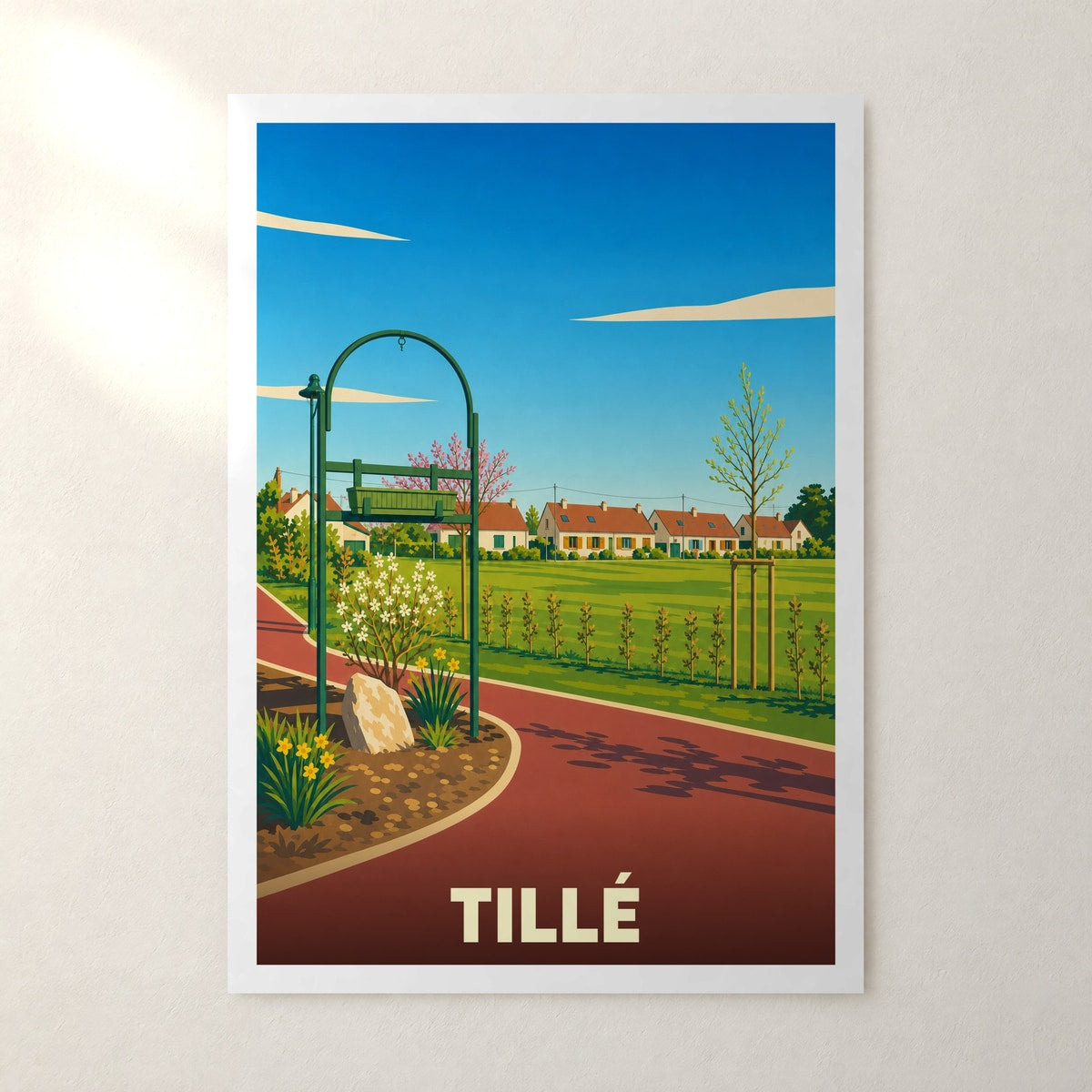 Affiche Tillé – sans cadre, accrochée au mur