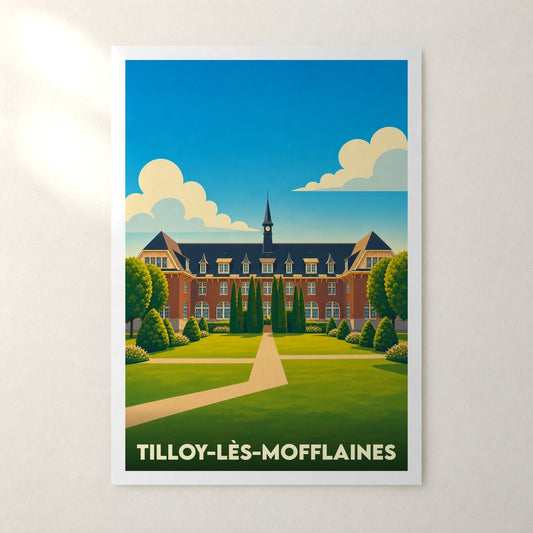 Affiche Tilloy-lès-Mofflaines – sans cadre, accrochée au mur