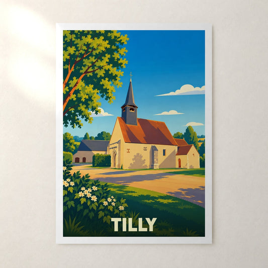 Affiche Tilly (Indre) – sans cadre, accrochée au mur