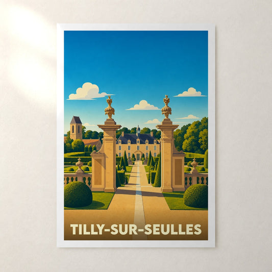Affiche Tilly-sur-Seulles – sans cadre, accrochée au mur