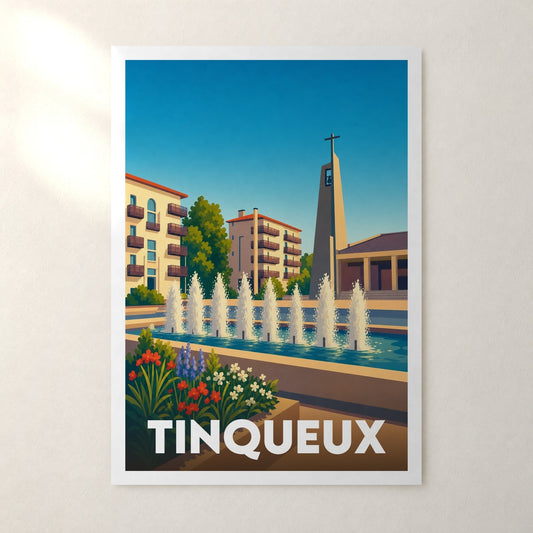 Affiche Tinqueux – sans cadre, accrochée au mur